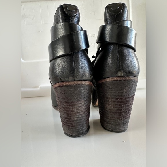 Rag & Bone Harrow Boot bootie black leather 39 - Picture 6 of 7